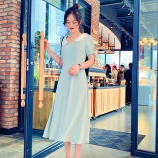 ĐẦM MINT PHỐI CỔ TRẮNG