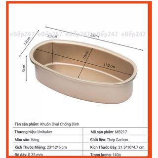 Khuôn oval chống dính vàng