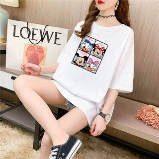 Áo thun nam nữ in hình chuột cực xinh freesize
