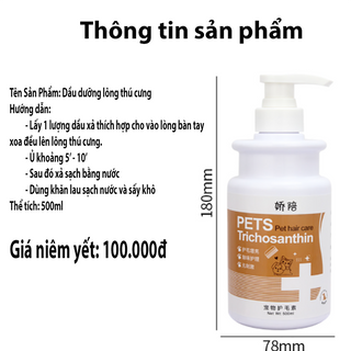 Kem dưỡng lông làm mượt dành cho chó mèo