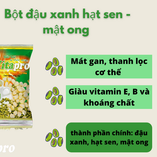 Bột đậu xanh hạt sen mật ong Vitapro giá sỉ