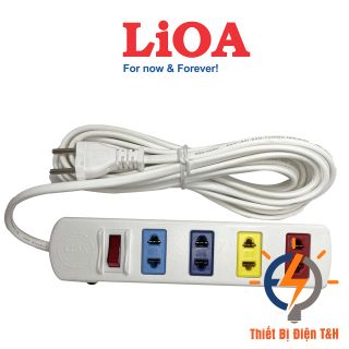 Ổ cắm điện LIOA dây dài 5 mét 4S5W giá sỉ