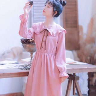 ĐẦM HỒNG CỔ BÈO THUN DÀI