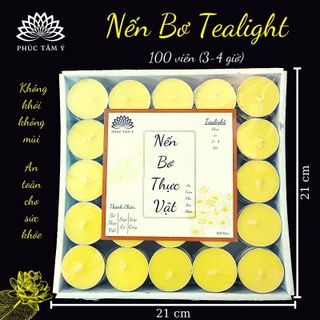[Sỉ] Nến bơ Tealight 100 viên (hổ trợ in thương hiệu riêng) (V004)