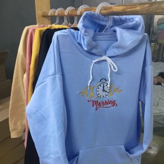 (Ảnh thật) Áo Hoodie nỉ nam nữ in hình dễ thương
