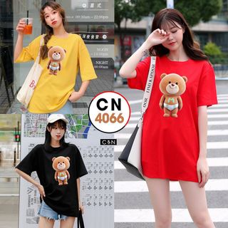 (Ảnh thật) Áo thun nam nữ in hình gấu siêu cute