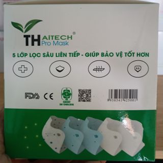 Khẩu trang N95 có van thở 5 lớp kháng khuẩn 1 hộp 20 cái