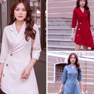 ĐẦM VEST LỆCH TÀ 3 MÀU