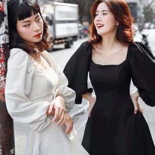 ĐẦM CỔ U TAY PHỒNG 5 MÀU