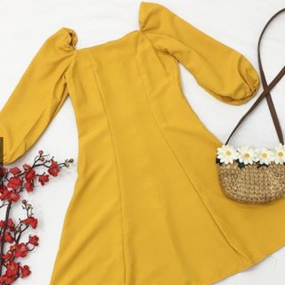 ĐẦM CỔ U TAY PHỒNG 5 MÀU