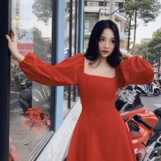ĐẦM CỔ U TAY PHỒNG 5 MÀU