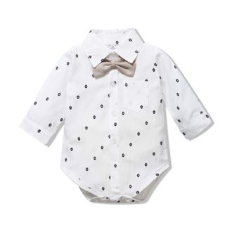 Bộ đồ cho bé trai mùa xuân, mùa thu Áo sơ mi + quần yếm + mũ