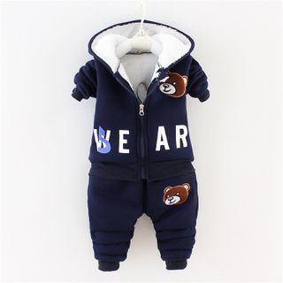 Bộ quần áo cho bé trai mùa đông cotton đầy đủ tay á