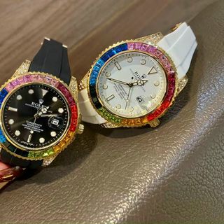 ĐỒNG HỒ ROLLEX ĐÁ MÀU TRUNG CẤP SIÊU HOT