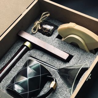 Bộ quà Tết full Set, hộp gỗ quà tặng, bộ dụng cụ pha cà phê gỗ chế tác thủ công phiên bản LUXURY.