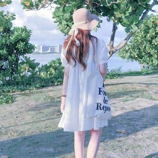 ĐẦM BABYDOLL TRẮNG CỔ VUÔNG VIỀN REN