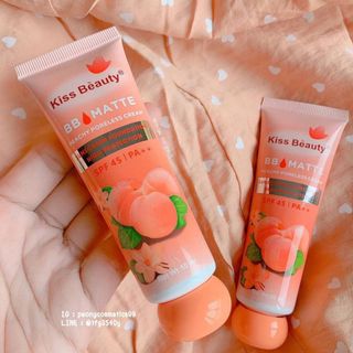 Kem Nền BB Che Khuyết Điểm Matte đào Kiss Beauty 2in1 chống nắng SPF45 và che khuyết điểm Yasan