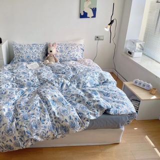 Bộ Vỏ Chăn Ga Gối Cotton Living - 100% Cotton Hoạ Tiết Hoa Mẫu Mới Nhất 2021