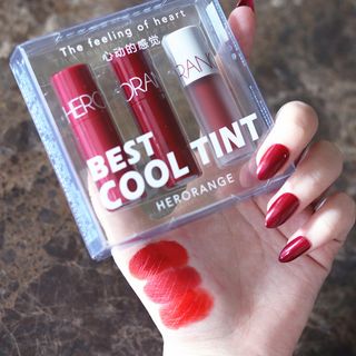Set 3 Cây Son Kem Lì Heorange Best Cool & Warm Tint Nội Địa Trung