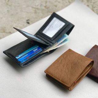 Ví sần lá cao cấp lót full da bên trong