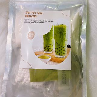 Sét trà sữa tự pha hoa đậu biếc