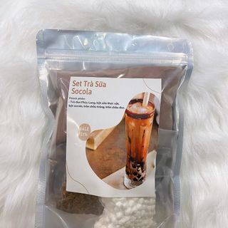 Sét trà sữa tự pha hoa đậu biếc