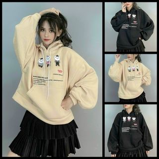 Áo hoodie tay phồng cánh dơi chất đẹp mịn