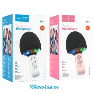Microphone Karaoke Hoco “BK7 Cute” Bluetooth V5.0 – Combo Mic, Loa Không Dây Chính Hãng Hình Cây Nấm – Quà Tặng Người Yêu Dịp Lễ Tết, Noel