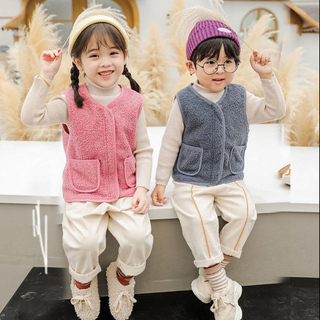 Áo ấm Ghi lê long cừu cho bé từ 1-&gt;12 tuổi (phù hợp cho cả bé trai và bé gái)