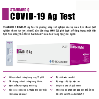 Hộp (24 cái) Kit Test Nhanh Kháng Nguyên HÀNG CHÍNH HÃNG -Ag STANDARD Q Hàn Quốc