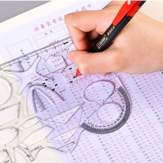 Thước Kẻ Trong Suốt Đa Chức Năng Tiện Dụng Cho Học Sinh