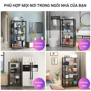 Kệ gấp gọn đa năng, kệ gấp gọn sắt 4 tầng, 5 tầng phòng khách, văn phòng