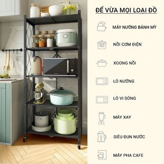 Kệ gấp gọn đa năng, kệ gấp gọn sắt 4 tầng, 5 tầng phòng khách, văn phòng