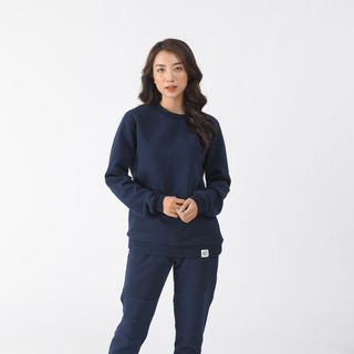Bộ Nỉ Thể Thao Nữ Thu Đông Chất Nỉ Bông Cao Cấp, Bộ Thể Thao Nữ Năng Động Trẻ Trung Kumi Fashion - Ghi
