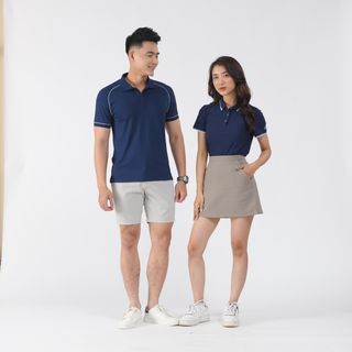 Áo Polo Nam Chất Thun Cá Sấu Poly Cao Cấp Bo Viền Tay Vai Trẻ Trung Lịch Sự Chống Nhăn Kumi Fashion - Xanh Than giá sỉ