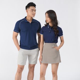 Áo Polo Nam Chất Thun Cá Sấu Poly Cao Cấp Bo Viền Tay Vai Trẻ Trung Lịch Sự Chống Nhăn Kumi Fashion - Xanh Than