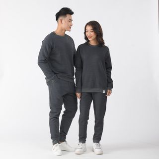 Bộ Nỉ Thể Thao Nữ Thu Đông Chất Nỉ Bông Cao Cấp, Bộ Thể Thao Nữ Năng Động Trẻ Trung Kumi Fashion - Xanh Than