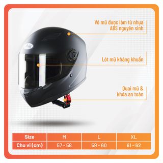 Mũ bảo hiểm Asia MT-136 Trơn