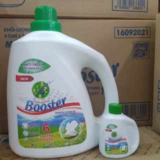 Nước giặt xả Booster loại 3.7kg/can, 4 can/ thùng, mùi hương hoa nắng, hương lưu cực lâu