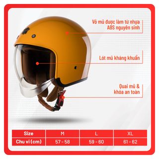 Mũ bảo hiểm Royal M139 Trơn