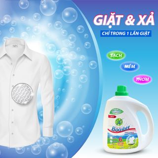 Nước giặt xả Booster loại 3.7kg/can, 4 can/ thùng, mùi hương hoa nắng, hương lưu cực lâu
