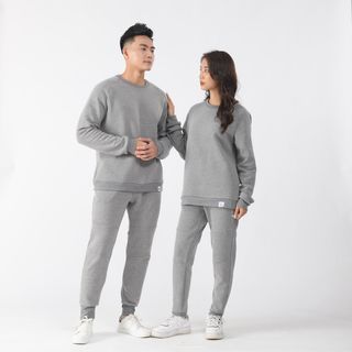 Bộ Nỉ Nam Thu Đông Siêu Nhẹ Chất Nỉ Bông Cao Cấp , Bộ Thể Thao Nam Năng Động Chất Nỉ Bông Đẹp Kumi Fashion - Ghi
