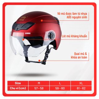 Mũ bảo hiểm Royal M153K