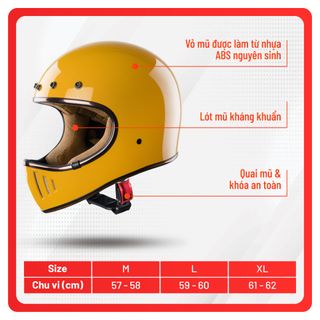 Mũ bảo hiểm Royal M141 Trơn