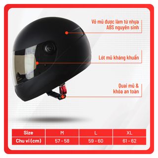 Mũ bảo hiểm Royal M02 Trơn