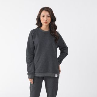 Bộ Nỉ Thể Thao Nữ Thu Đông Chất Nỉ Bông Cao Cấp, Bộ Thể Thao Nữ Năng Động Trẻ Trung Kumi Fashion - Ghi