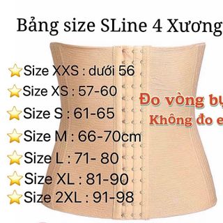 (Gói 6 cái đủ size) Gen siết eo nịt bụng latex sline 4 xương 25cm
