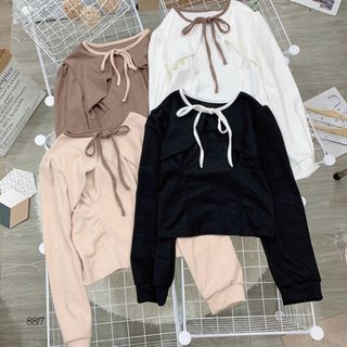 Áo kiểu td nơ  Áo kiểutd cột nơ cut out xịn lắm luôn nè . 😍 Chất thun dạ gân mịn xịn dày đẹp, mix đồ siêu sang. 😍 giá sỉ