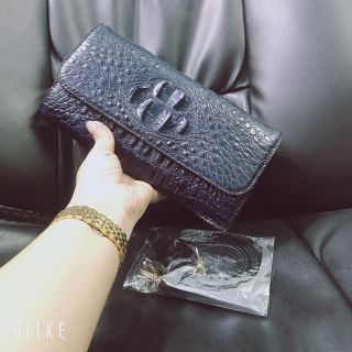 Ví Nữ 3 gấp Dây đeo DA CÁ SẤU