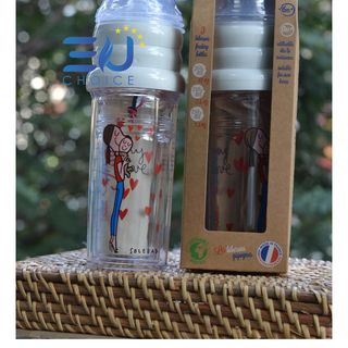 Bộ 3 bình sữa cho bé tritan Le Biberon Francais (2 bình 210ml & 1 bình 360ml) nhập khẩu Pháp chống sặc, núm ti chỉnh nha